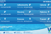 Meteo Sicilia: condizioni meteo-marine previste per sabato 04 febbraio 2023