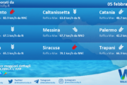 Meteo Sicilia: condizioni meteo-marine previste per domenica 05 febbraio 2023