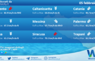 Meteo Sicilia: condizioni meteo-marine previste per domenica 05 febbraio 2023