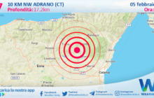 Scossa di terremoto magnitudo 3.7 nei pressi di Adrano (CT)