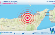 Scossa di terremoto magnitudo 2.5 nei pressi di Ucria (ME)