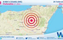Scossa di terremoto magnitudo 2.9 nei pressi di Cesarò (ME)