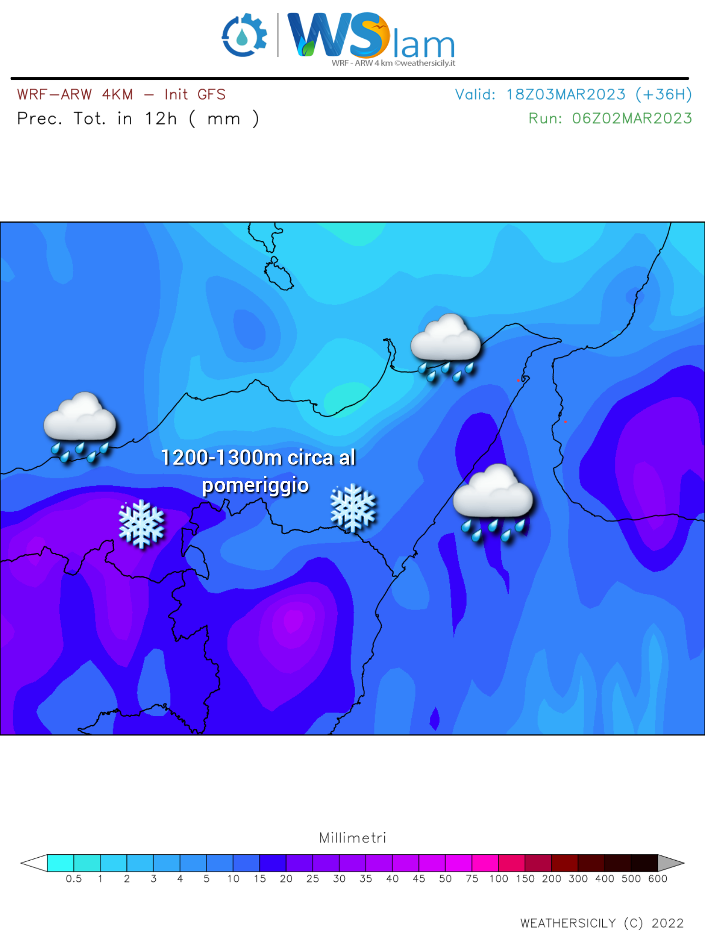 Meteo Messina e provincia: Peggioramento in arrivo con nevicate in montagna.