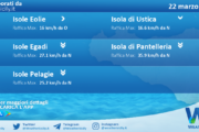 Meteo Sicilia, isole minori: previsioni meteo mare e vento per domani, mercoledì 22 marzo 2023