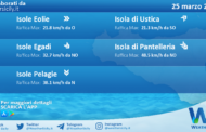 Meteo Sicilia, isole minori: previsioni meteo mare e vento per domani, sabato 25 marzo 2023