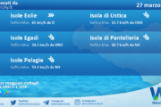 Meteo Sicilia, isole minori: previsioni meteo mare e vento per domani, lunedì 27 marzo 2023