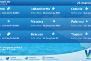 Meteo Sicilia: previsioni meteo mare e vento per domani, martedì 21 marzo 2023
