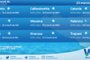 Meteo Sicilia: previsioni meteo mare e vento per domani, giovedì 23 marzo 2023