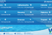 Meteo Sicilia: previsioni meteo mare e vento per domani, sabato 25 marzo 2023