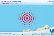 Scossa di terremoto magnitudo 2.5 nei pressi di Isole Eolie (Messina)