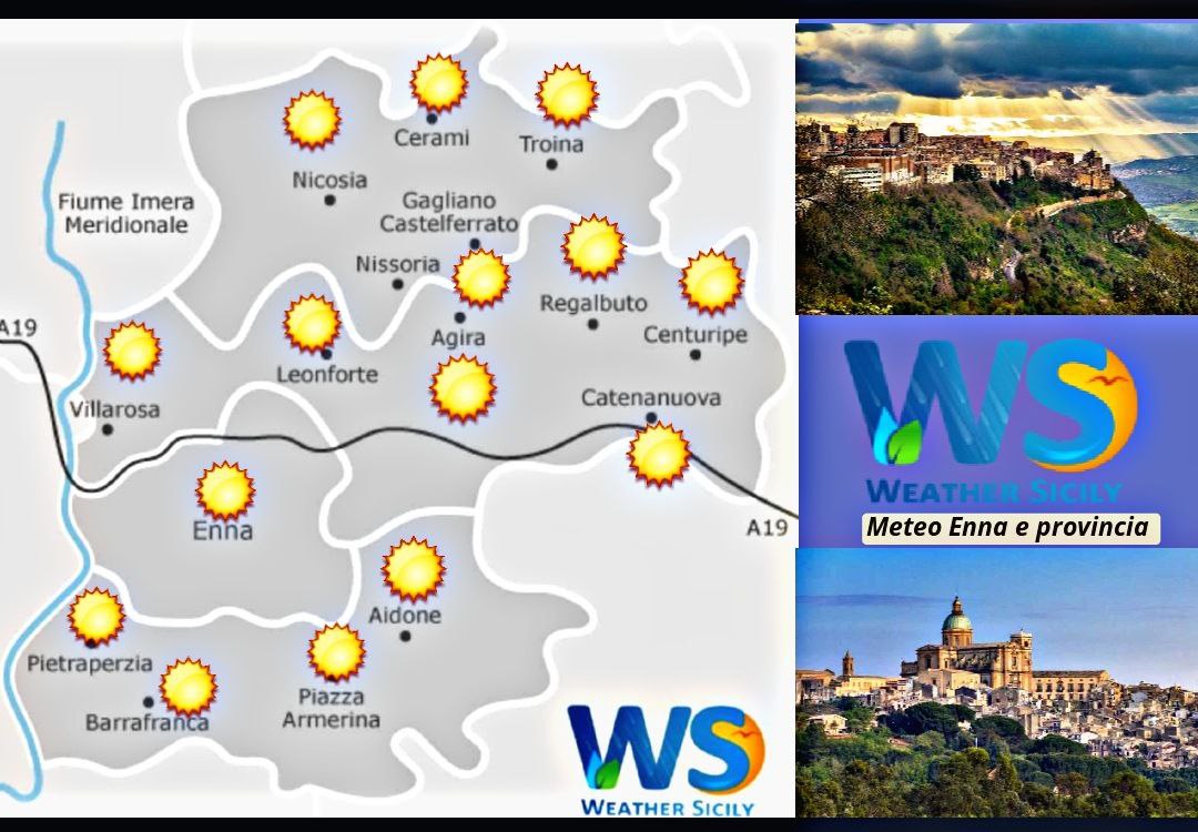 Meteo Enna e provincia : Mercoledì con cielo sereno e temperature in aumento.