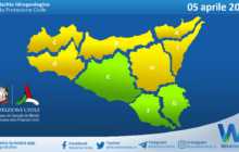 Meteo Sicilia: bollettino di allerta meteo per domani, mercoledì 05 aprile 2023