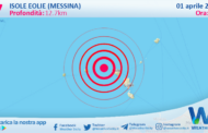Scossa di terremoto magnitudo 2.7 nei pressi di Isole Eolie (Messina)