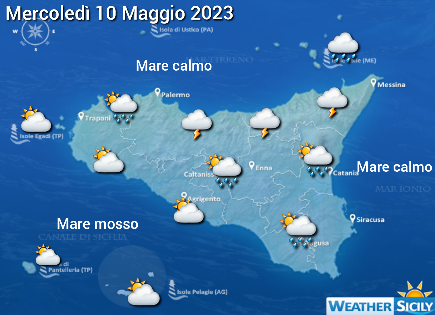 Meteo Sicilia: ancora deboli piogge nelle prossime ore. Maltempo più intenso domani con anche temporali sul messinese!