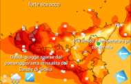 Meteo Sicilia: intenso Scirocco, clima mite e piogge sparse tra oggi e domani. Insidioso maltempo nel weekend!