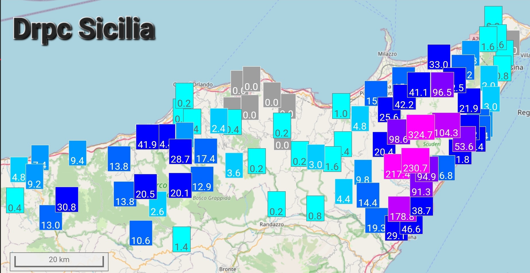 Meteo Messina e provincia: nubifragi sui Peloritani e maltempo diffuso