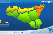 Meteo Sicilia: bollettino di allerta meteo per domani, mercoledì 03 maggio 2023
