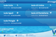 Meteo Sicilia, isole minori: previsioni meteo mare e vento per domani, lunedì 29 maggio 2023