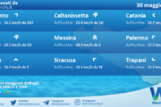 Meteo Sicilia: previsioni meteo mare e vento per domani, martedì 30 maggio 2023
