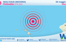 Scossa di terremoto magnitudo 3.0 nei pressi di Isole Eolie (Messina)