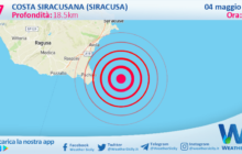 Scossa di terremoto magnitudo 2.7 nei pressi di Costa Siracusana (Siracusa)