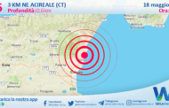 Scossa di terremoto magnitudo 2.6 nei pressi di Acireale (CT)