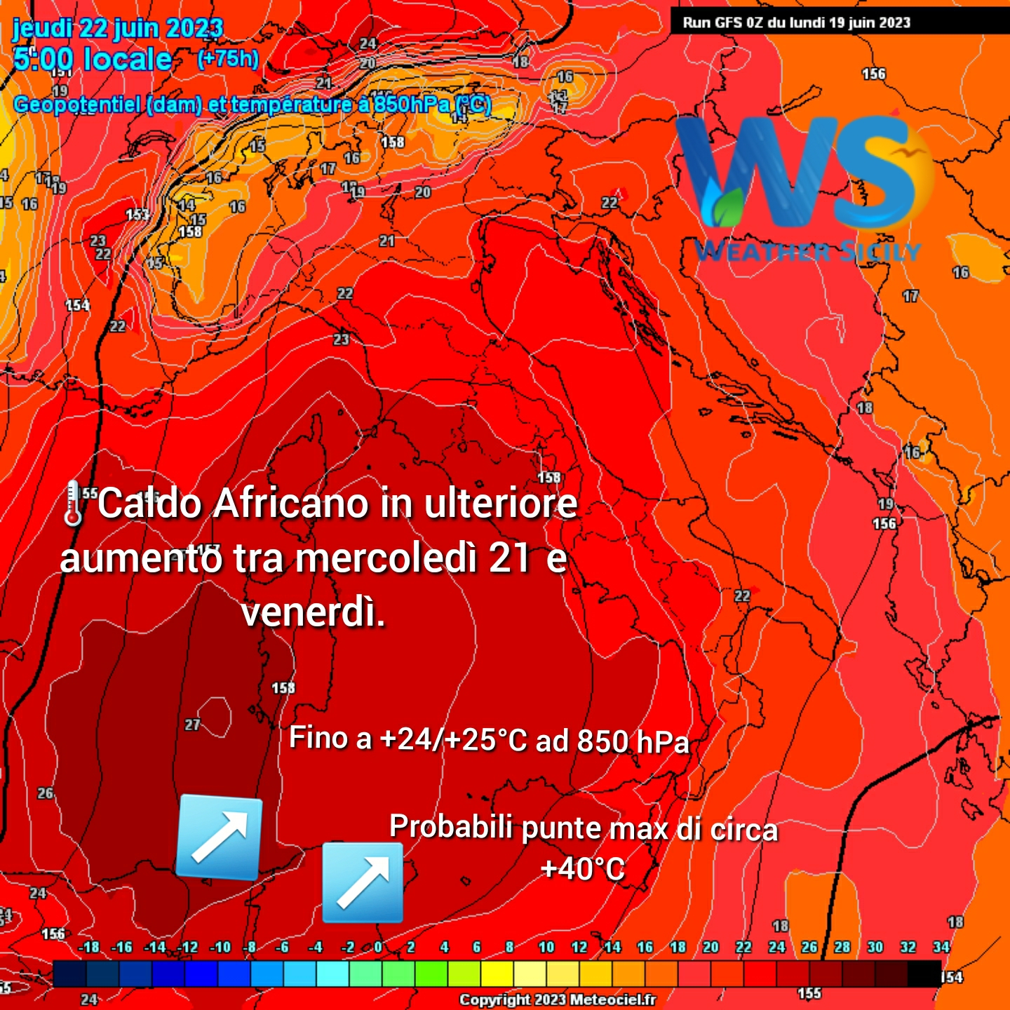 Meteo Sicilia: inizia la prima ondata di caldo africano. Punte di +40°C tra mercoledì e venerdì!