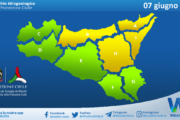 Meteo Sicilia: bollettino di allerta meteo per domani, mercoledì 07 giugno 2023