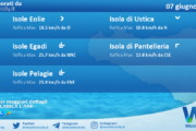 Meteo Sicilia, isole minori: previsioni meteo mare e vento per domani, mercoledì 07 giugno 2023