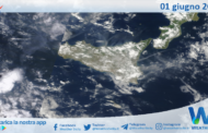 Meteo Sicilia: immagine satellitare Nasa di giovedì 01 giugno 2023