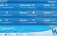 Meteo Sicilia: previsioni meteo mare e vento per domani, domenica 18 giugno 2023