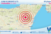 Scossa di terremoto magnitudo 2.6 nei pressi di Bronte (CT)