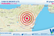 Scossa di terremoto magnitudo 2.5 nei pressi di Bronte (CT)