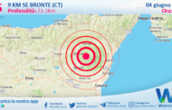 Scossa di terremoto magnitudo 2.5 nei pressi di Bronte (CT)