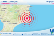 Scossa di terremoto magnitudo 2.5 nei pressi di Cutro (KR)