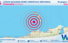 Scossa di terremoto magnitudo 2.6 nei pressi di Costa Siciliana nord-orientale (Messina)