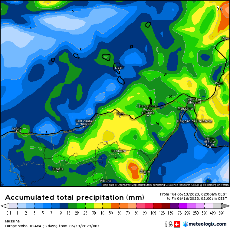 Meteo Messina e provincia: instabilità a più riprese tra mercoledì e venerdì.