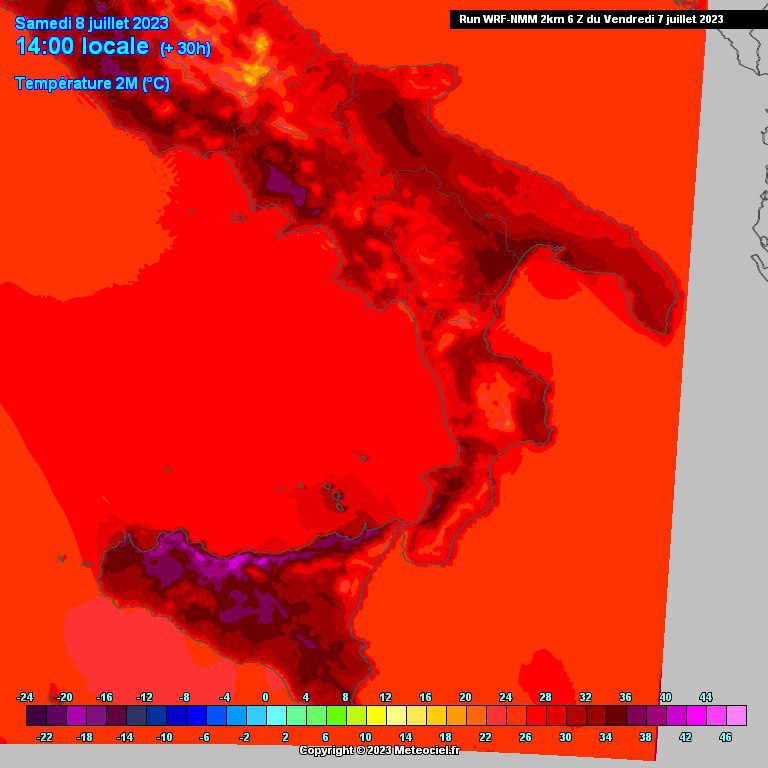 Meteo Palermo: ci attende un sabato di fuoco! Previste temperature localmente anche oltre i +40°C.