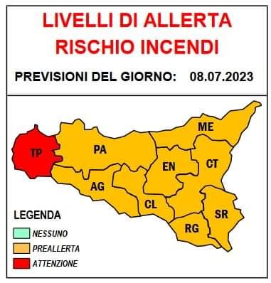 Meteo Sicilia: allerta incendi della Protezione Civile per domani!
