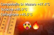 Meteo: La Sicilia nella morsa  del caldo! raggiunti i +47.4°C a Campobello Di Mazara.