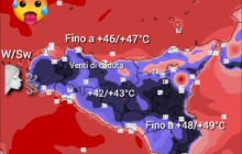 Meteo Sicilia: ci aspettano giornate bollenti! Fino a +48/+49°C mettendo a rischio il record assoluto di caldo Europeo.