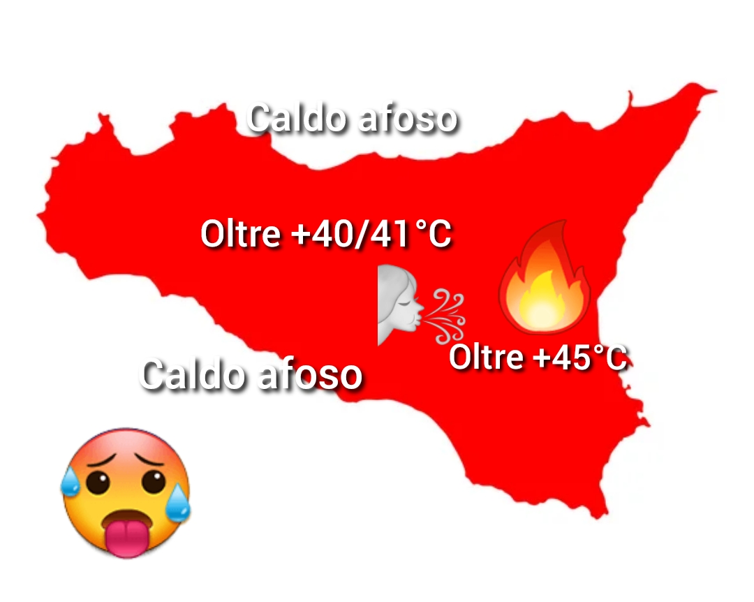 Meteo Sicilia: È un sabato infuocato! Superati i +45°C tra catanese e siracusano.