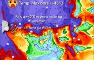 Meteo Palermo: libeccio infuocato tra lunedì e martedì! Attese temperature fino a +40°C in piena notte e oltre +45°C di giorno.