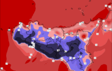 Sicilia: giornata bollente quest'oggi! Attese punte fino a +45/+46°C sul comparto meridionale.