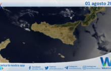 Meteo Sicilia: immagine satellitare Nasa di martedì 01 agosto 2023