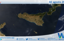 Meteo Sicilia: immagine satellitare Nasa di mercoledì 02 agosto 2023
