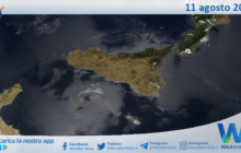 Meteo Sicilia: immagine satellitare Nasa di venerdì 11 agosto 2023