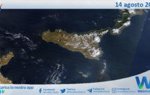 Meteo Sicilia: immagine satellitare Nasa di lunedì 14 agosto 2023