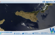 Meteo Sicilia: immagine satellitare Nasa di venerdì 18 agosto 2023