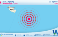 Scossa di terremoto magnitudo 2.9 nei pressi di Malta [Sea]